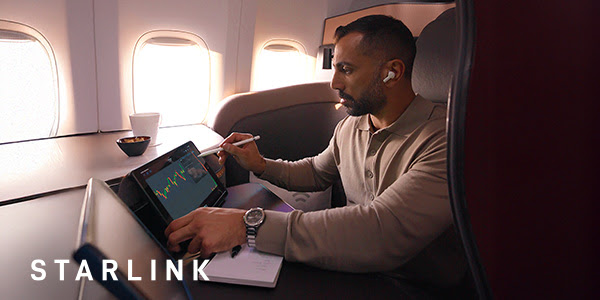 Qatar Airways Starlink a bordo